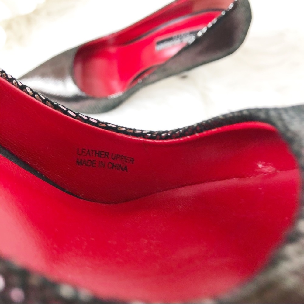 Charles Jourdan Clare Metallic Black Stilettos - Picture 14 of 14